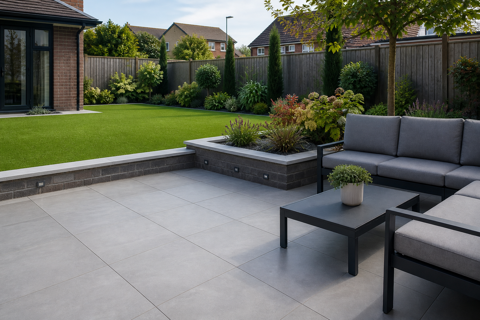 Porcelain patio
