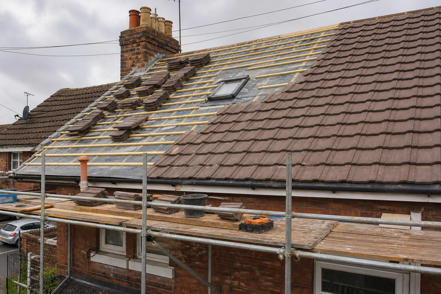 Roofing work