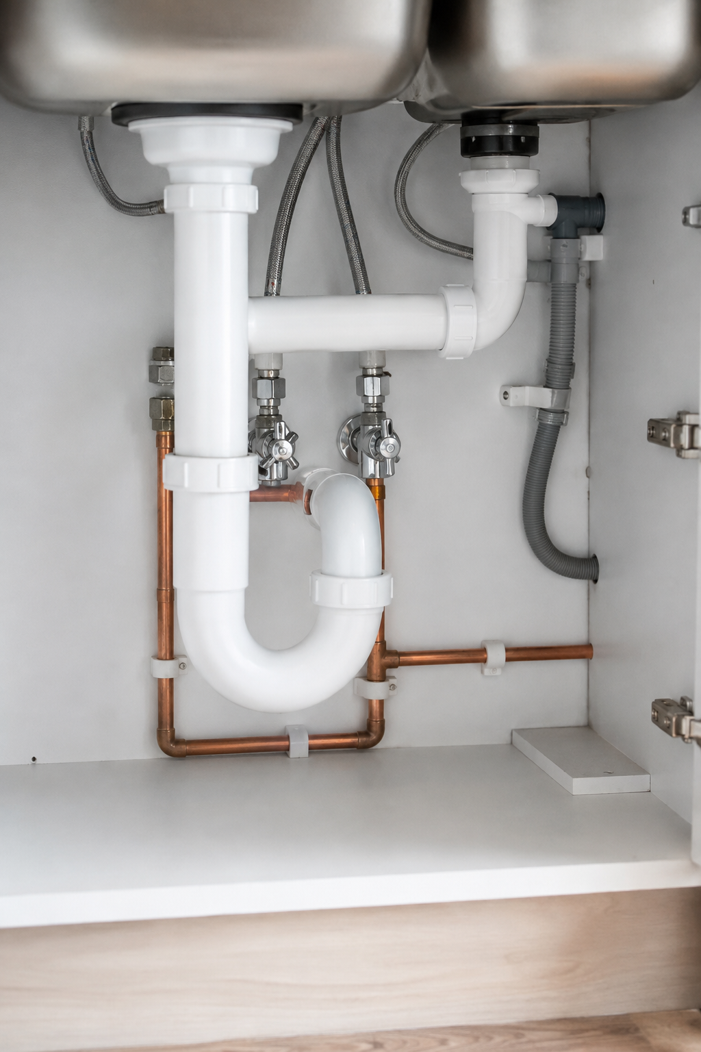 Under-sink pipework